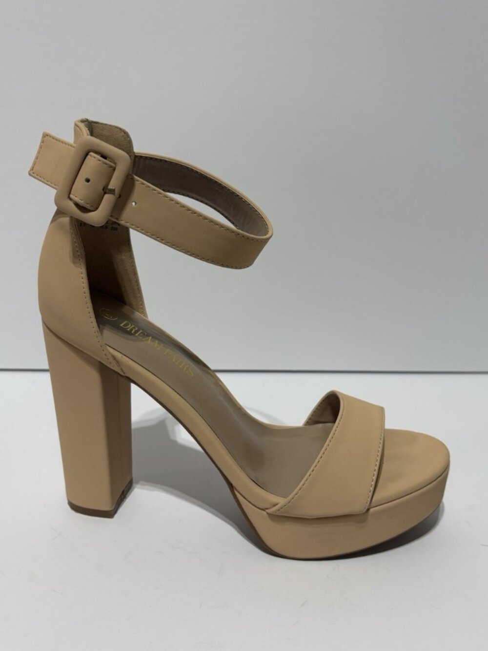 Dream Pairs Women’s Hi-Lo Chunky High Heel Platform Sandals, Size 8.5 M